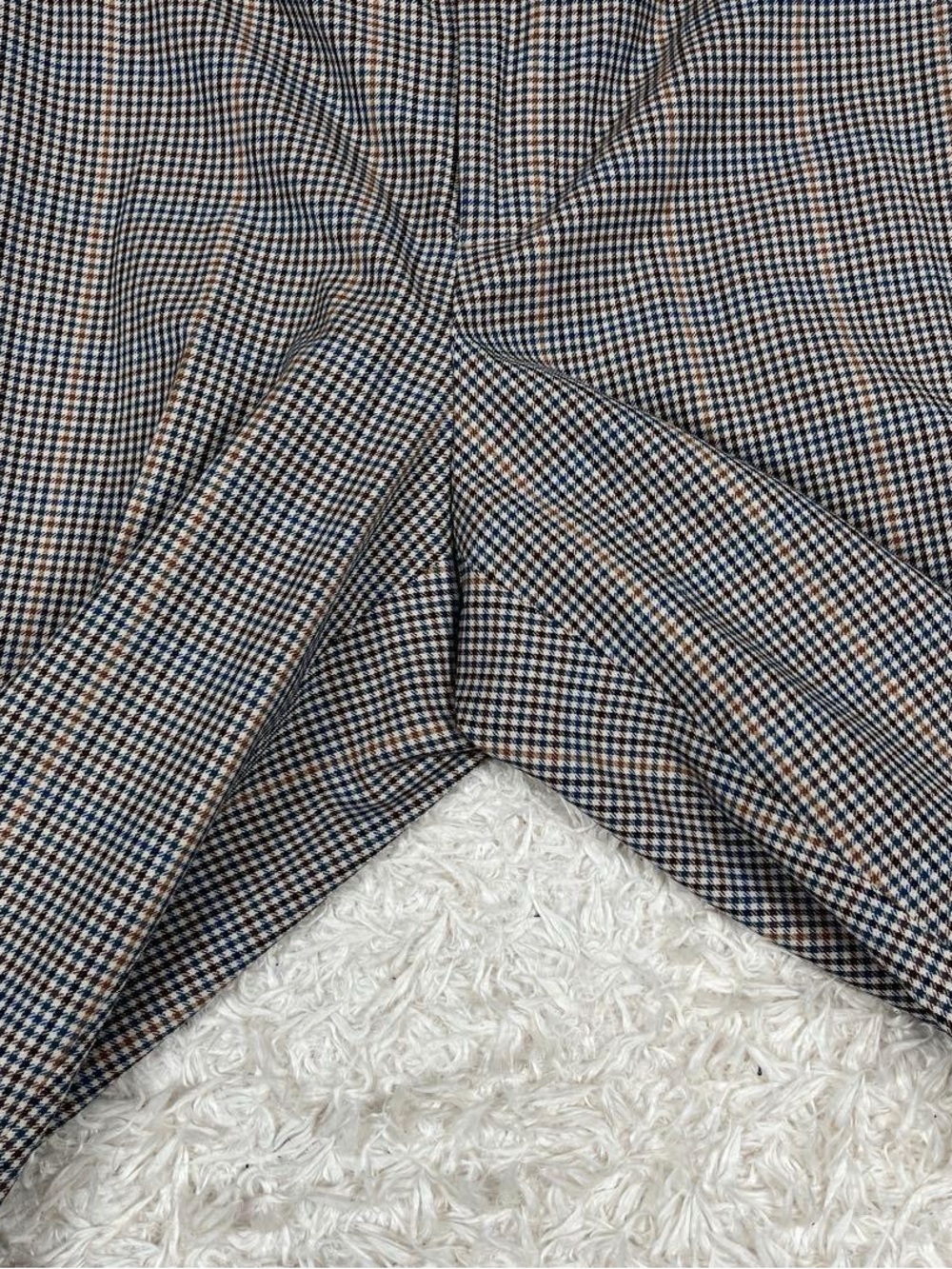 45R Check Pattern Wool Slacks Pants - Picture 8 of 15